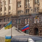 Russian flag on Maidan